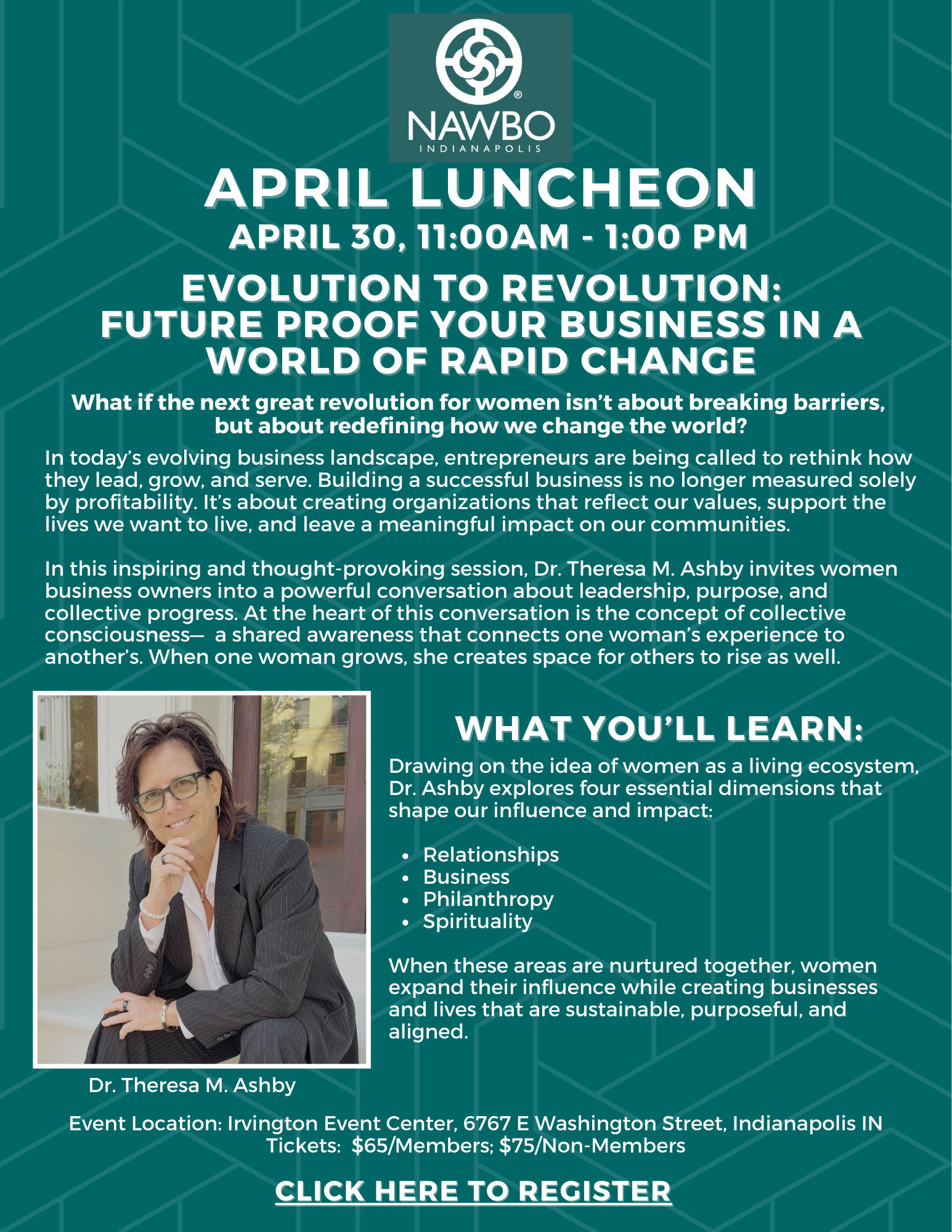 April 30 Event Flyer